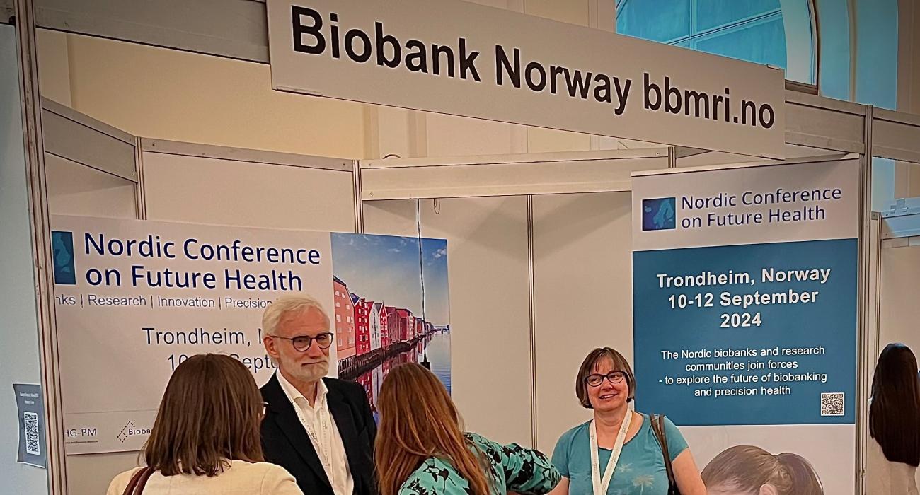 Biobank Norways booth at the conference